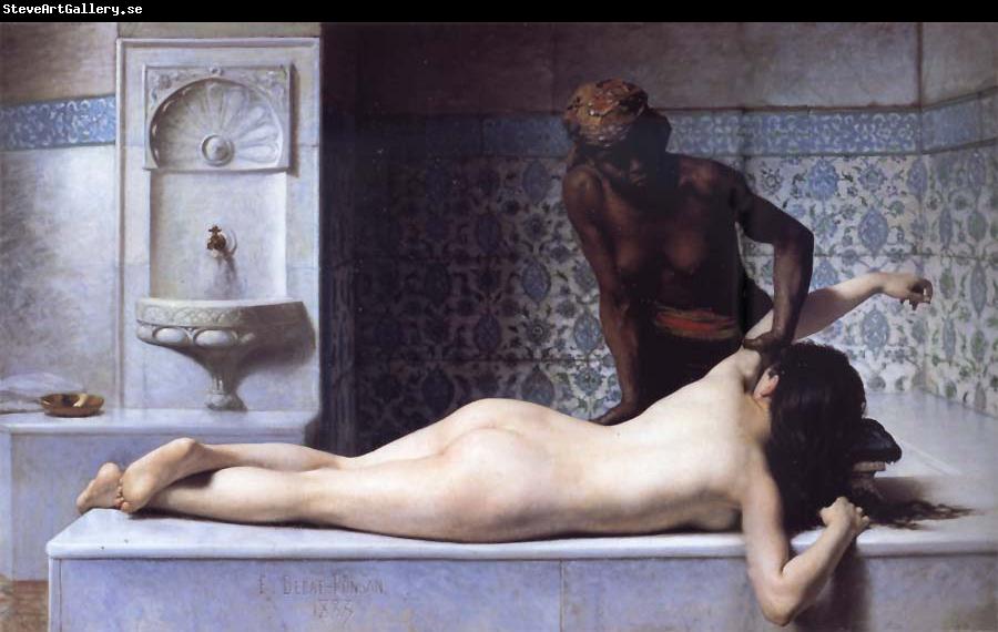 Edouard Debat Ponsan The Massage Scene from the Turkish Baths